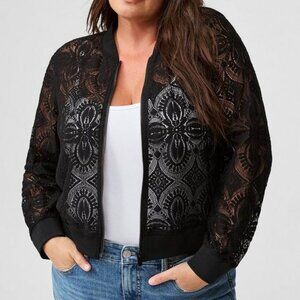 Torrid crochet bomber jacket